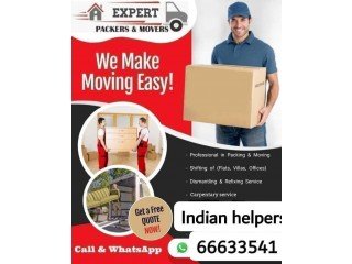 Relocation services @all over kuwait 66633541 rooms flats office shifting services with good indian helpers 66633541