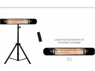 Portable Heater - 1500W -Infrared patio heater/Wall Mounted, ceiling, freestanding